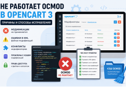 Не работает OCMOD в OpenCart 3: причины и способы исправления